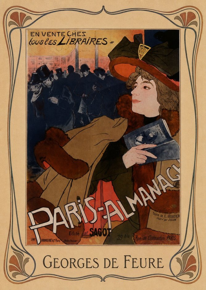 Georges de Feure Paris-almanach IV No1 - Póster