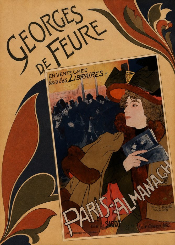 Georges de Feure Paris-almanach IV No3 - Póster