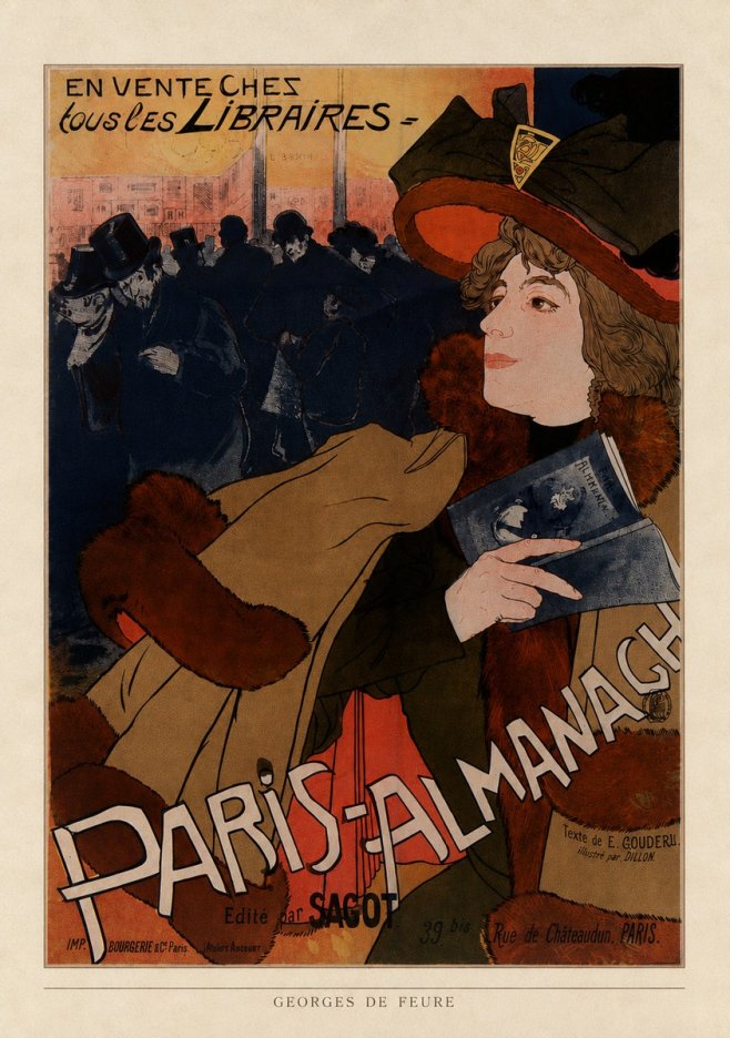 Georges de Feure Paris-almanach IV No4 - Póster
