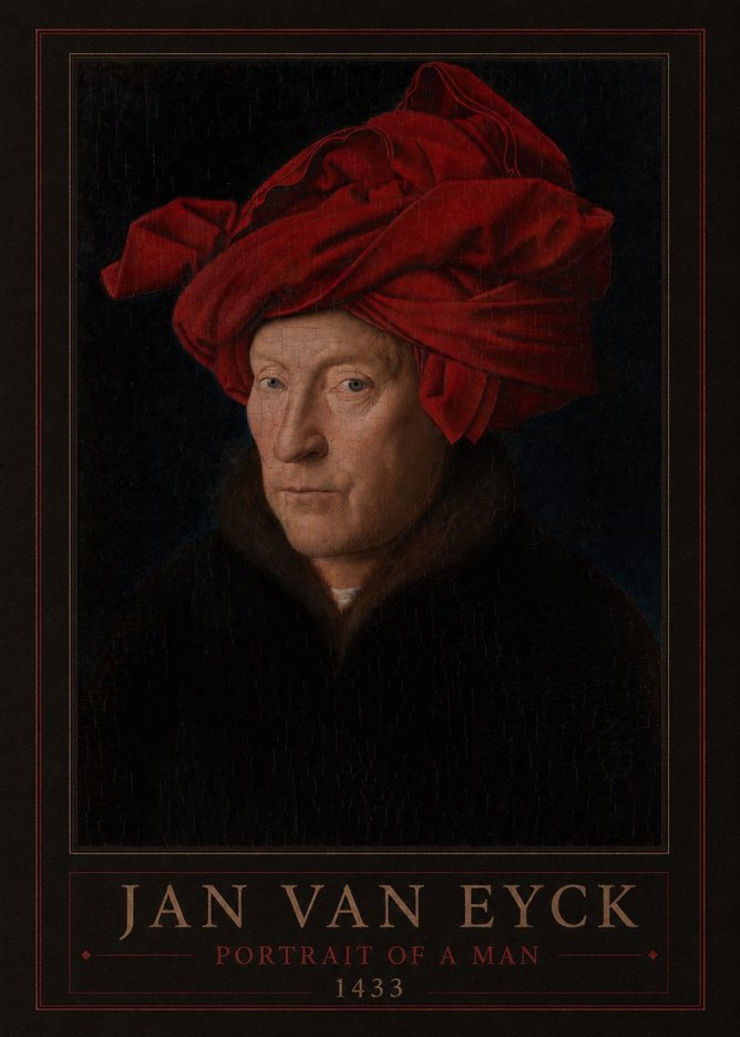 Jan van Eyck Portrait of a Man IV No1 - Póster