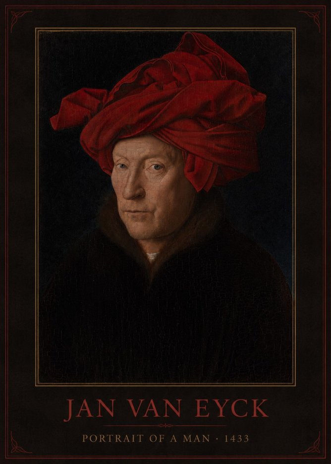 Jan van Eyck Portrait of a Man IV No3 - Póster
