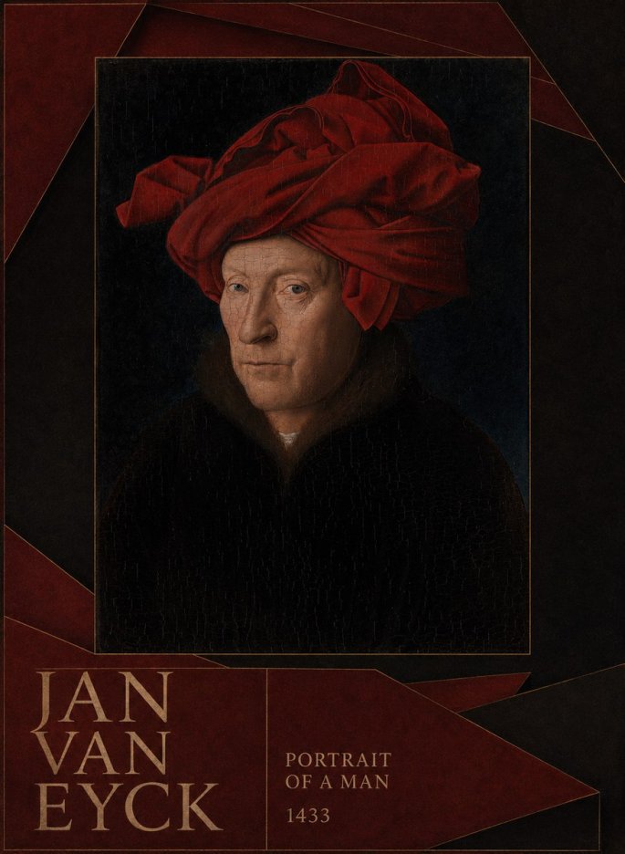 Jan van Eyck Portrait of a Man IV No6 - Póster