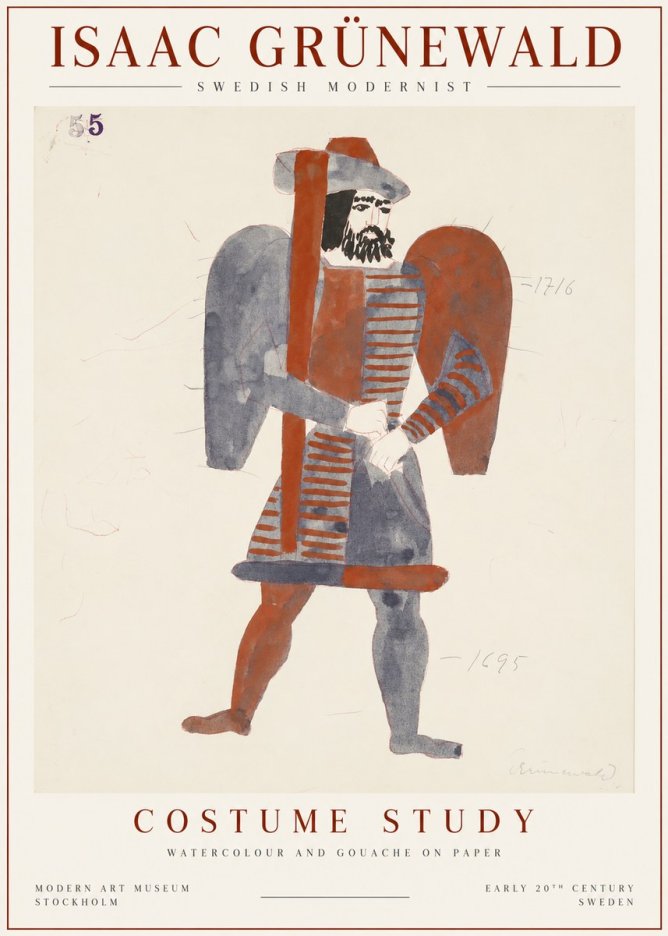Isaac Grünewald Costume Study VII No1 - Póster