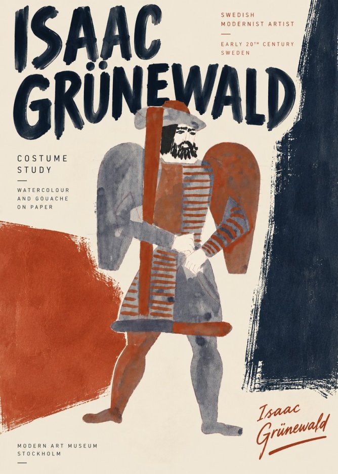 Isaac Grünewald Costume Study VII No5 - Póster