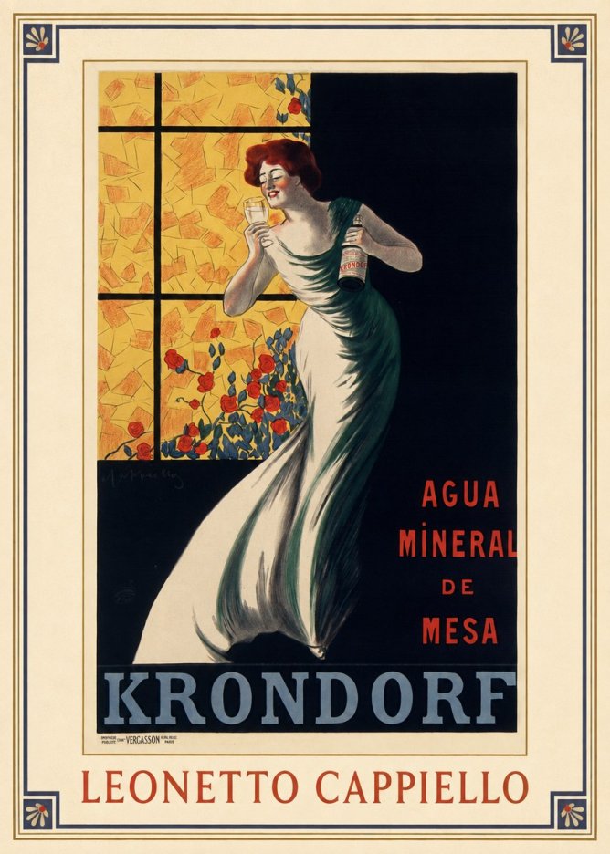 Leonetto Cappiello Agua Mineral De Mesa Krondorf No1 - Póster