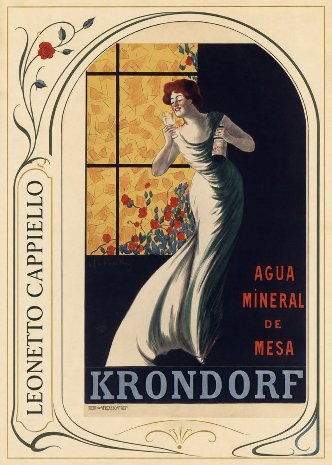 Leonetto Cappiello Agua Mineral De Mesa Krondorf No4 - Póster