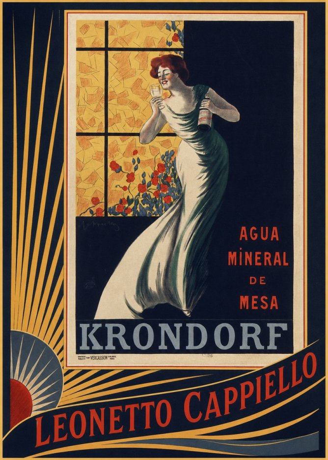 Leonetto Cappiello Agua Mineral De Mesa Krondorf No6 - Póster