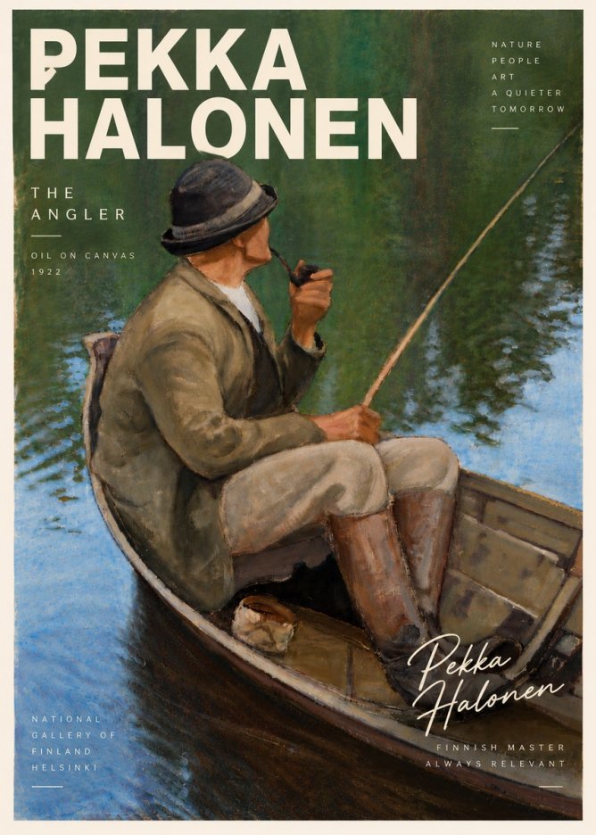 Pekka Halonen The Angler No6 - Póster