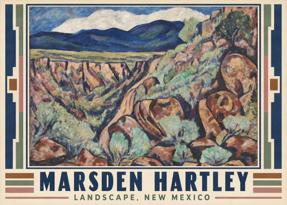 Marsden Hartley Landscape, New Mexico No1 - Póster