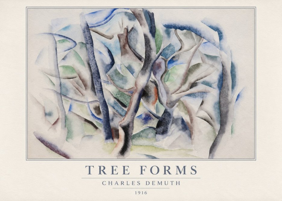 Charles Demuth Tree Forms No5 - Póster