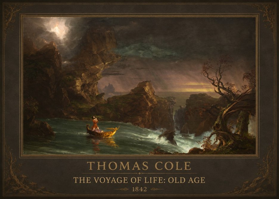 Thomas Cole The Voyage of Life: Old Age V No1 - Póster