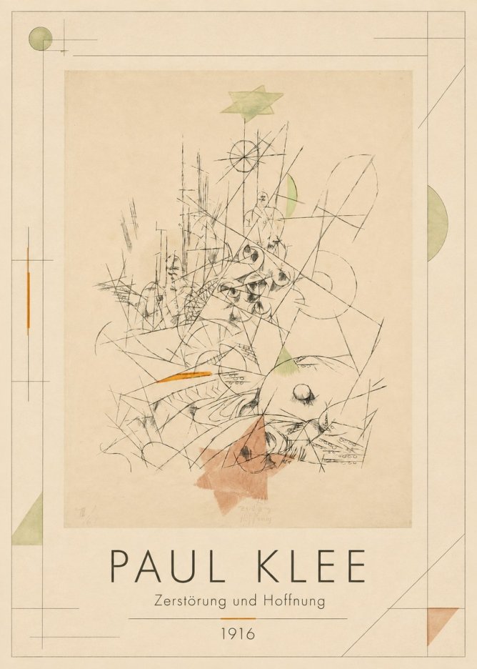 Paul Klee Zerstörung Und Hoffnung II No1 - Póster