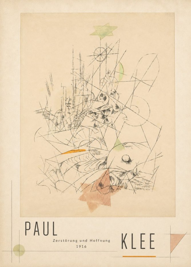 Paul Klee Zerstörung Und Hoffnung II No3 - Póster