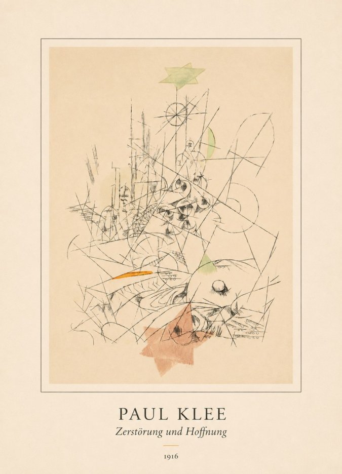 Paul Klee Zerstörung Und Hoffnung II No4 - Póster