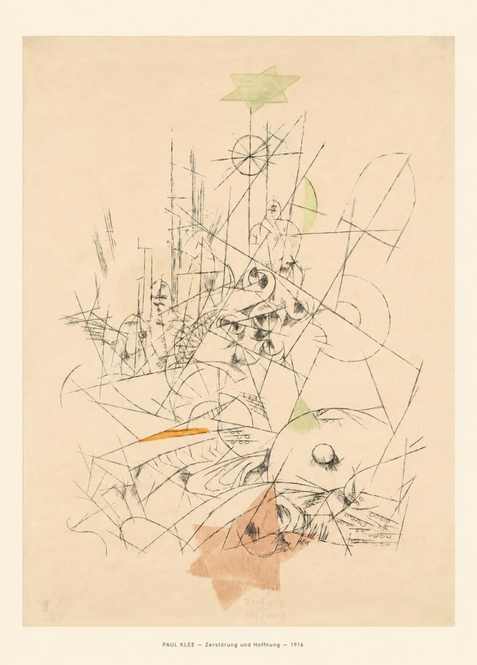 Paul Klee Zerstörung Und Hoffnung II No6 - Póster