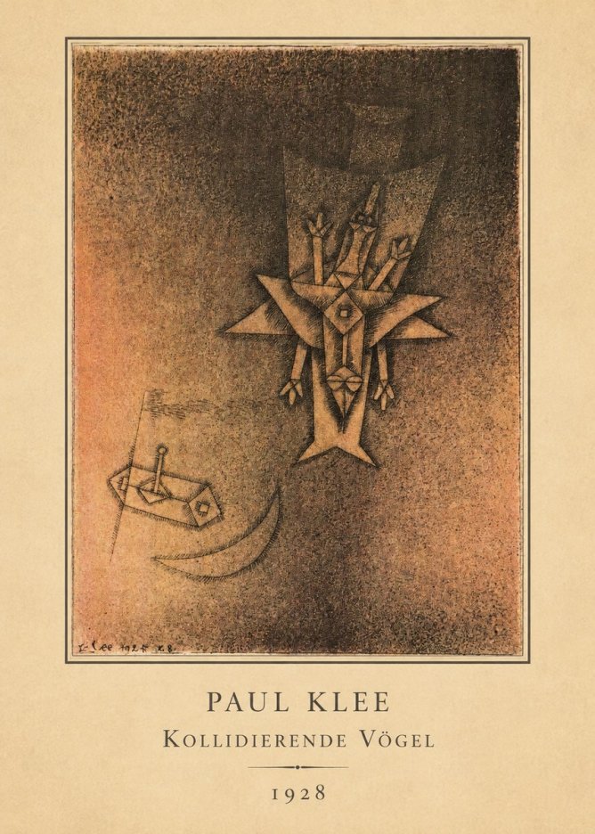 Paul Klee Kollidierende Vögel No3 - Póster