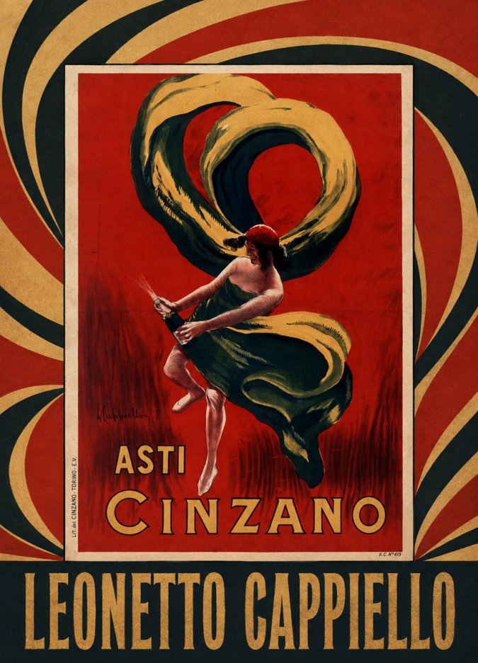 Leonetto Cappiello Asti Cinzano II No5 - Póster
