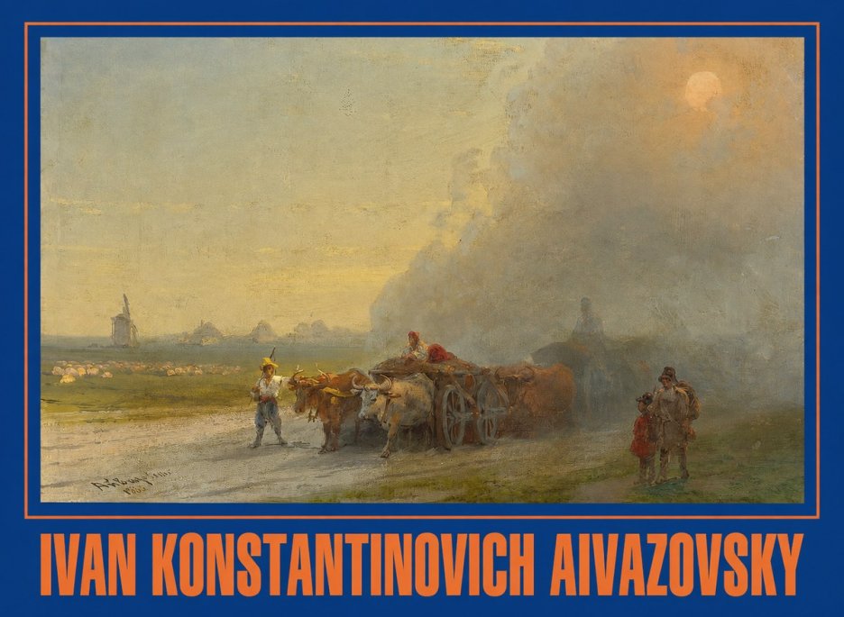 Ivan Konstantinovich Aivazovsky Landscape with Oxen No2 - Póster