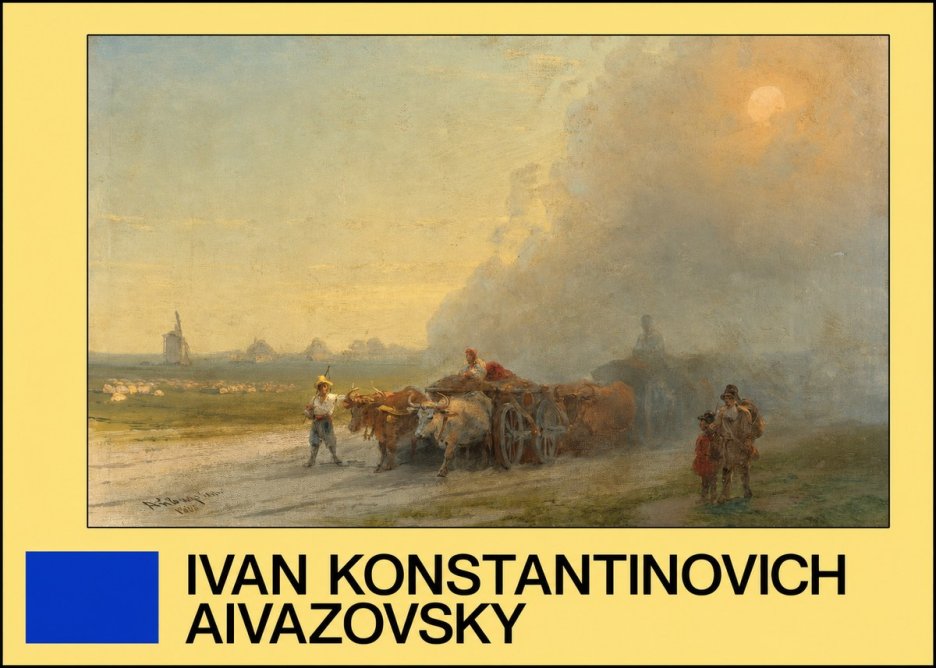 Ivan Konstantinovich Aivazovsky Landscape with Oxen No4 - Póster