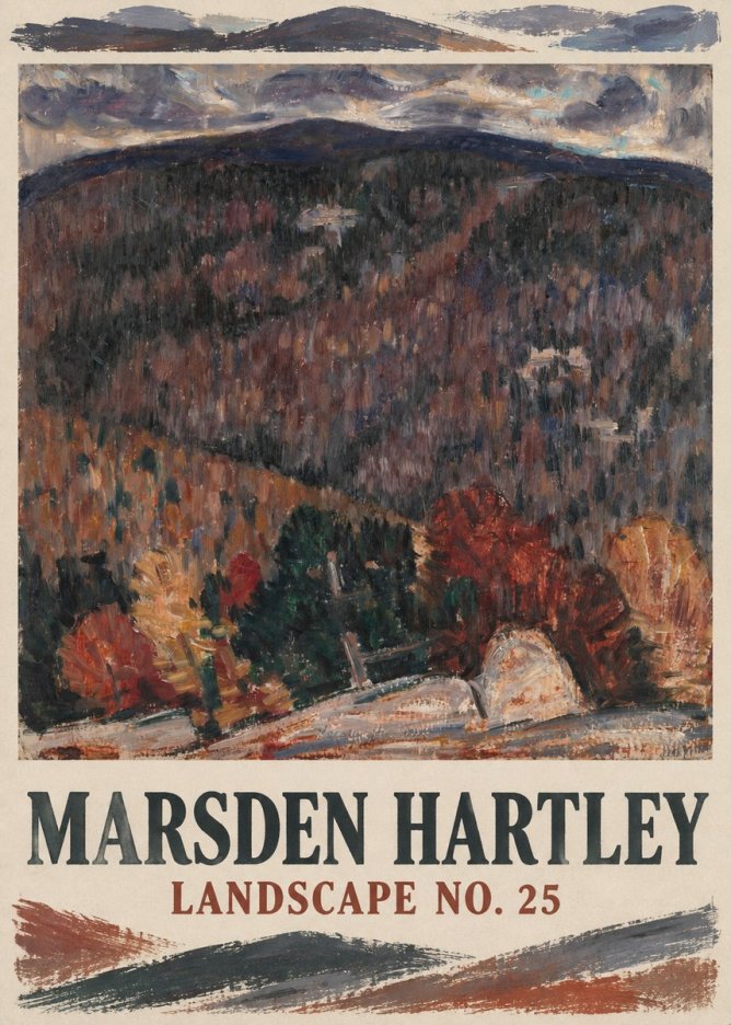 Marsden Hartley Landscape No. 25 No1 - Póster