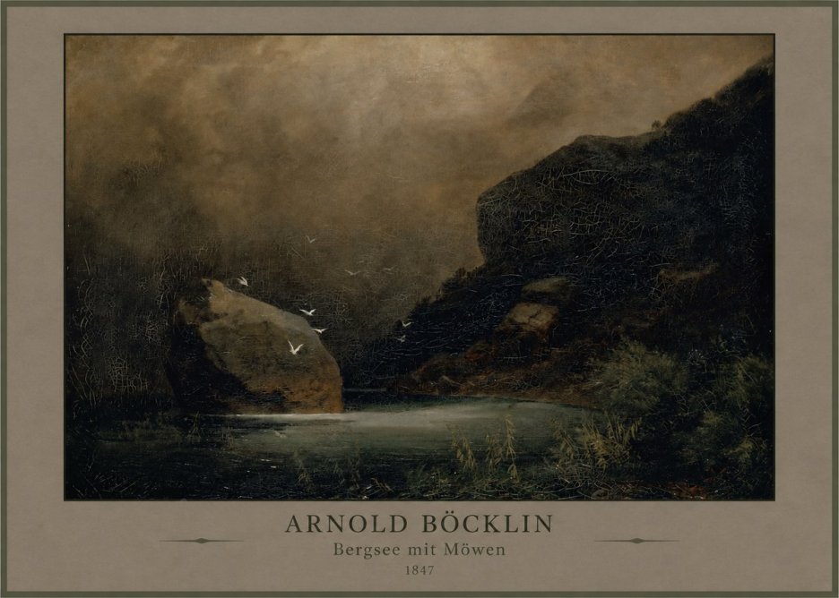Arnold Böcklin Bergsee Mit Möwen No3 - Póster