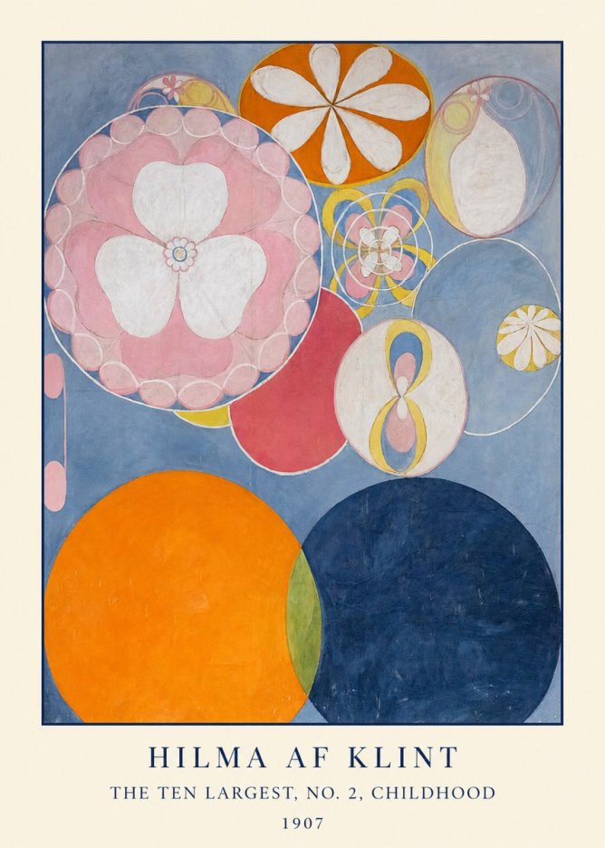 Hilma af Klint The Ten Largest, No. 2, Childhood No1 - Póster