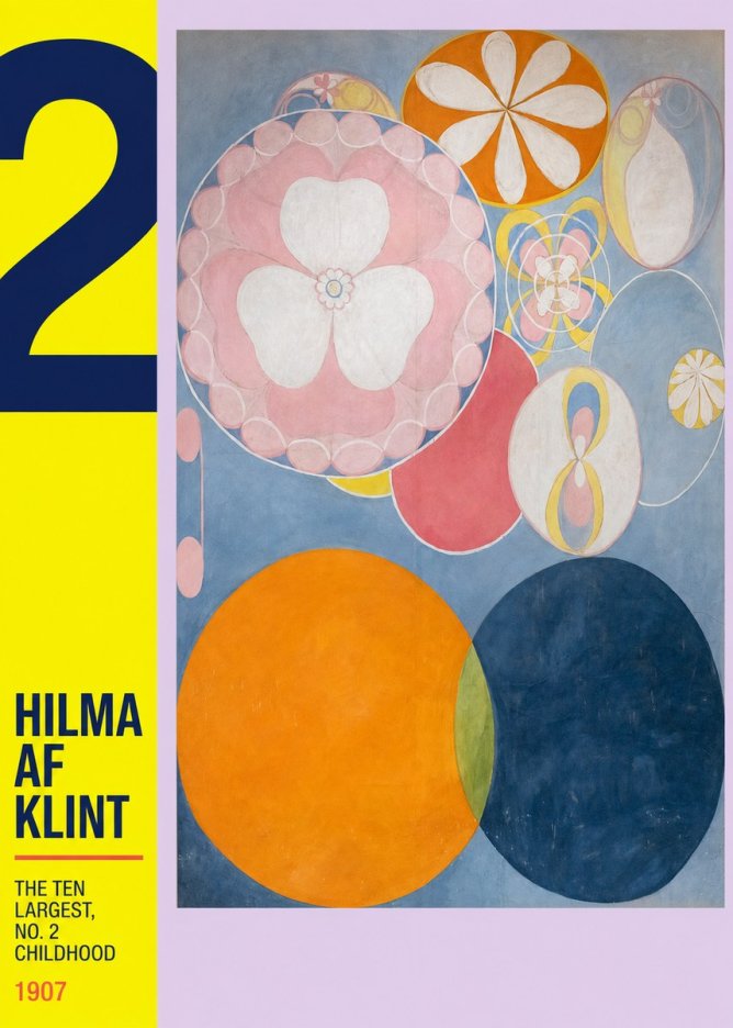 Hilma af Klint The Ten Largest, No. 2, Childhood No4 - Póster