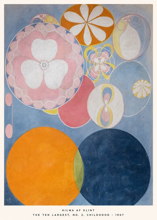 Hilma af Klint The Ten Largest, No. 2, Childhood No5 - Póster