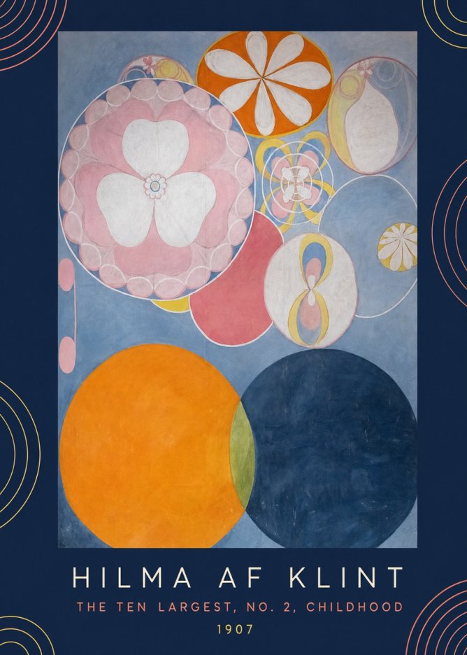 Hilma af Klint The Ten Largest, No. 2, Childhood No6 - Póster