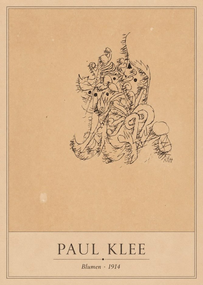 Paul Klee Blumen II No1 - Póster