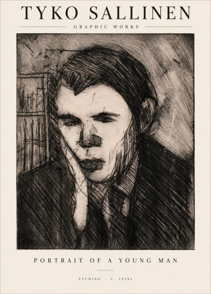 Tyko Sallinen Portrait of a Young Man No1 - Póster