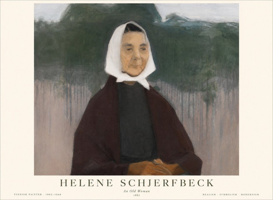 Helene Schjerfbeck An Old Woman No1 - Póster