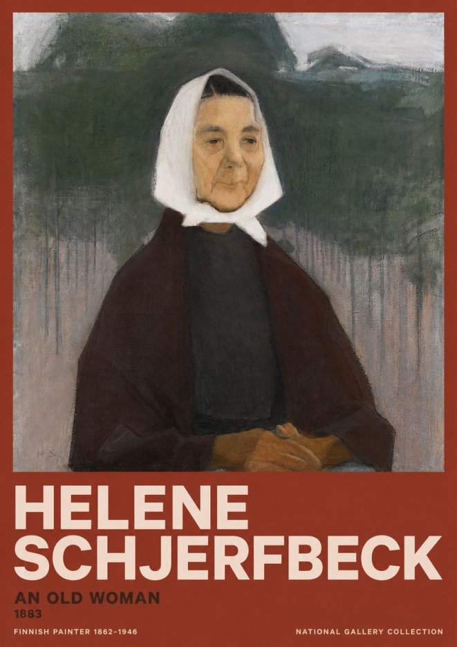 Helene Schjerfbeck An Old Woman No2 - Póster
