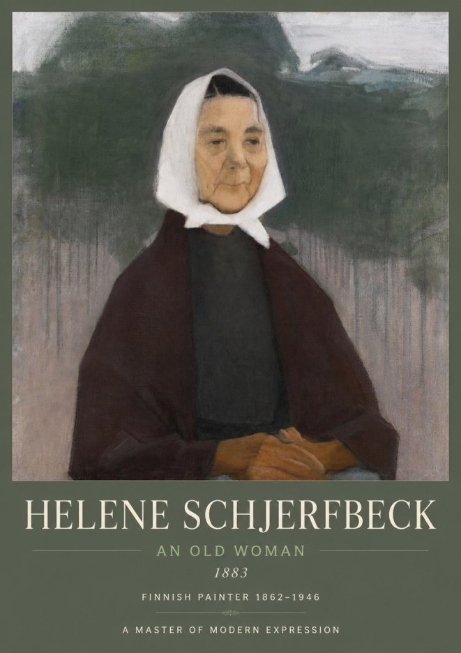 Helene Schjerfbeck An Old Woman No3 - Póster