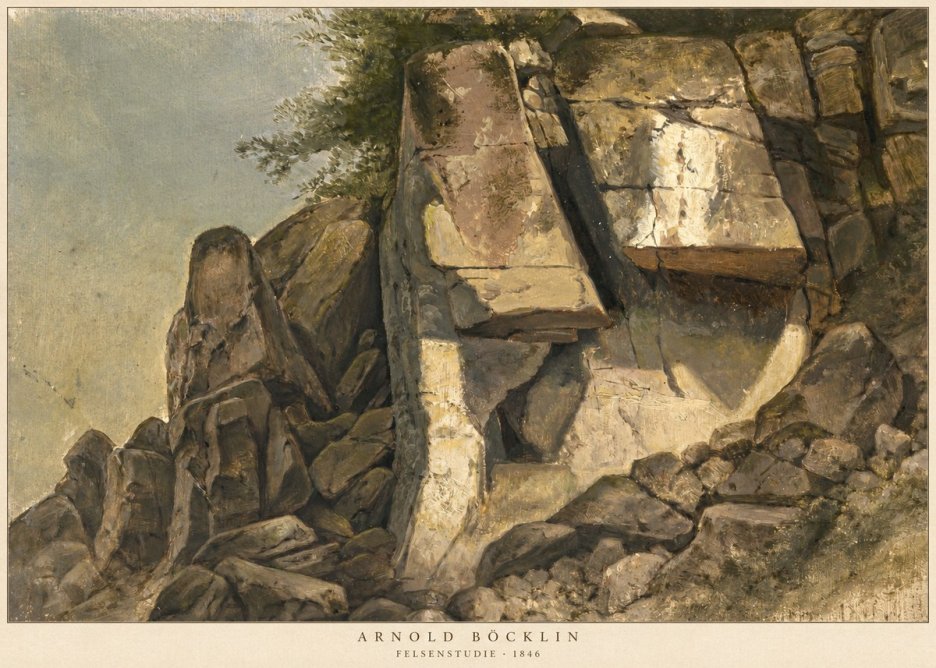 Arnold Böcklin Felsenstudie No5 - Póster