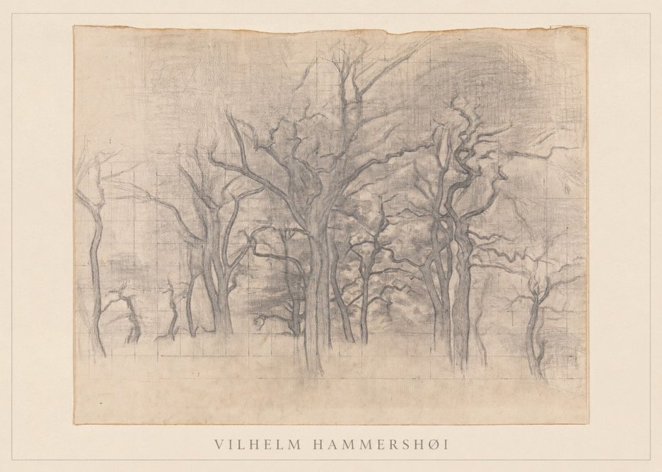 Vilhelm Hammershøi Oak Trees No2 - Póster