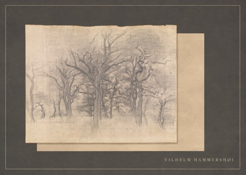 Vilhelm Hammershøi Oak Trees No5 - Póster