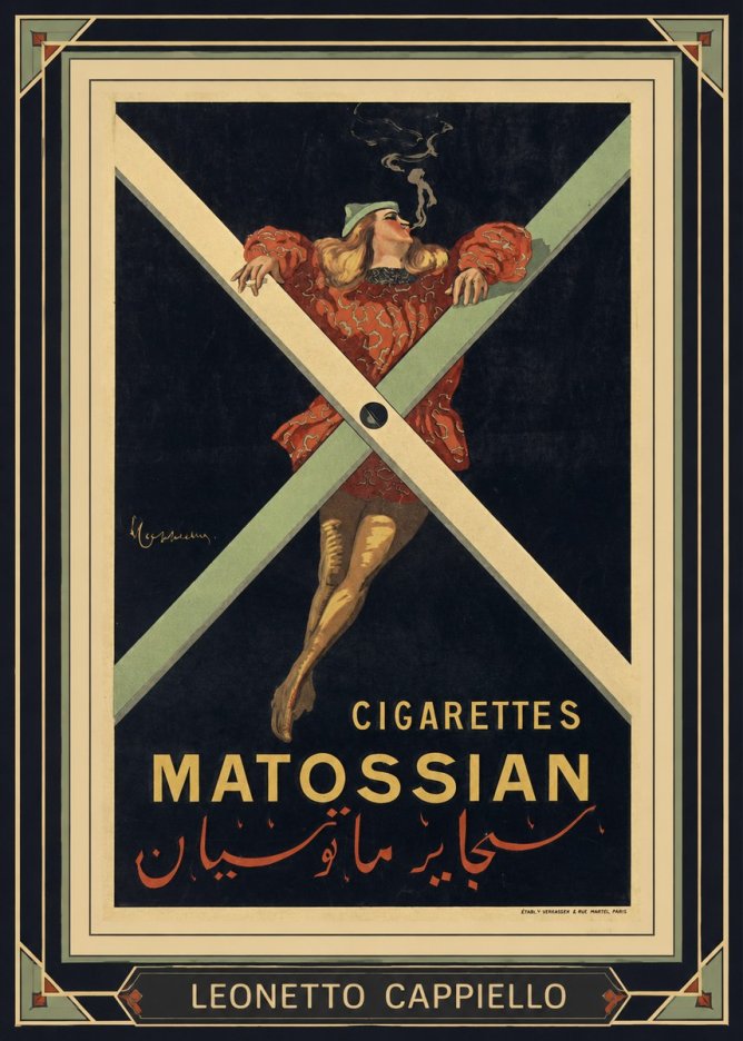 Leonetto Cappiello Cigarettes Matossian No1 - Póster
