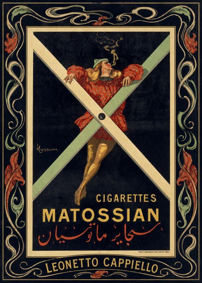 Leonetto Cappiello Cigarettes Matossian No4 - Póster