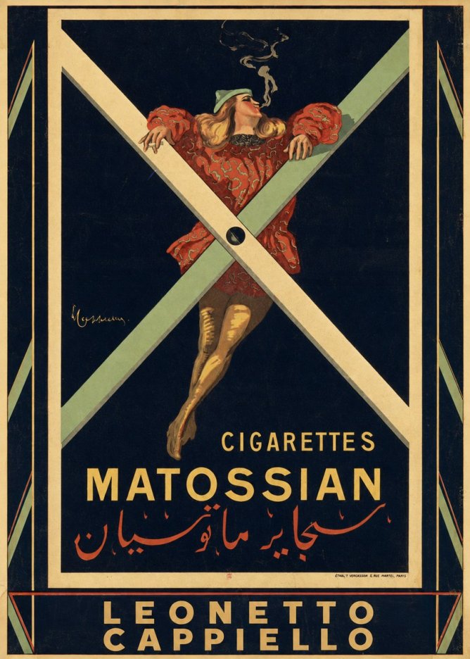 Leonetto Cappiello Cigarettes Matossian No5 - Póster