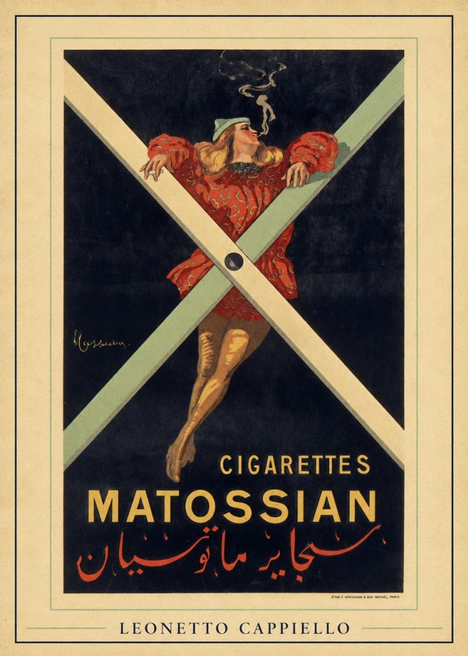 Leonetto Cappiello Cigarettes Matossian No6 - Póster