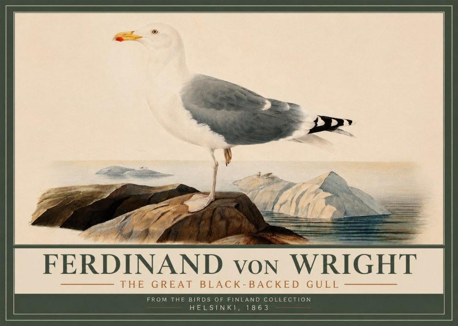 Ferdinand von Wright The Great Black-backed Gull No3 - Póster