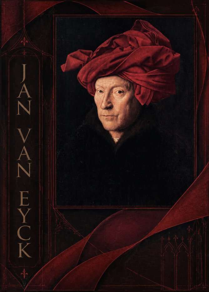 Jan van Eyck Portrait of a Man in a Turban No2 - Póster