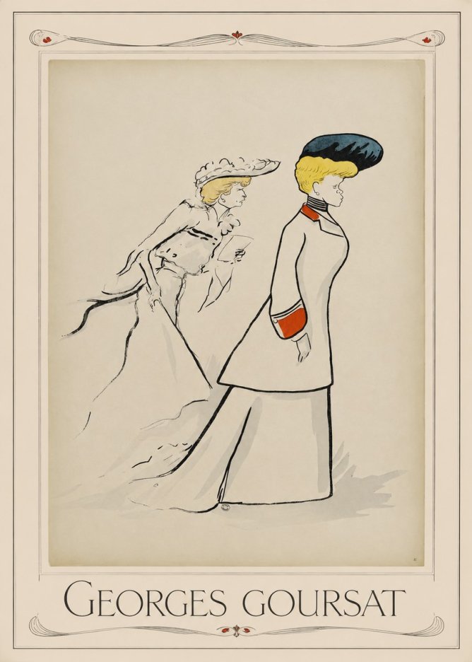 Georges Goursat Elegant Promenade No1 - Póster