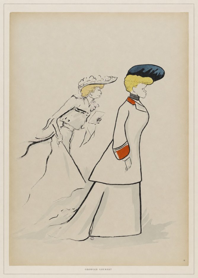 Georges Goursat Elegant Promenade No6 - Póster