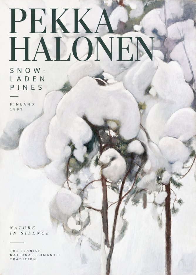 Pekka Halonen Snow-laden Pines No2 - Póster