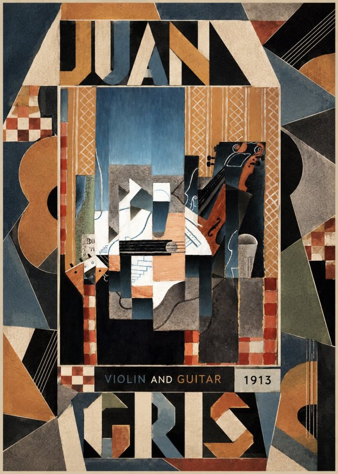 Juan Gris Violin and Guitar I No5 - Póster