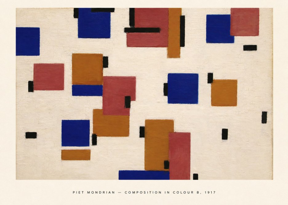 Piet Mondrian Composition in Colour B No5 - Póster