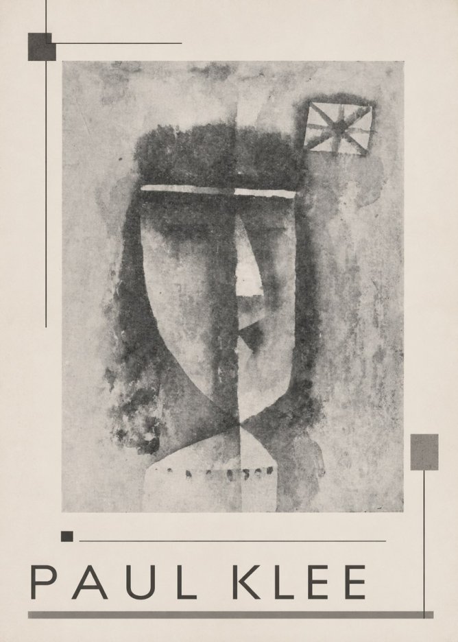 Paul Klee Head of a Man No3 - Póster
