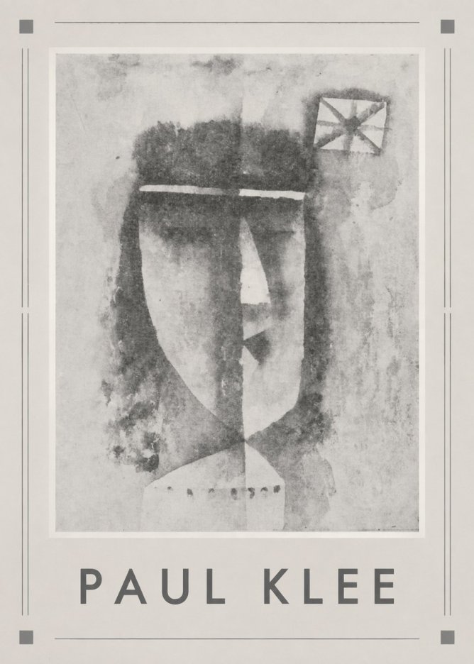 Paul Klee Head of a Man No6 - Póster